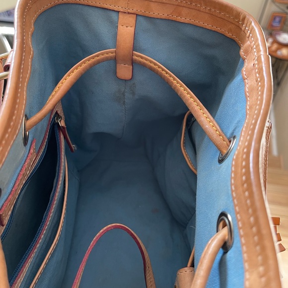 Dooney & Bourke Vintage Paint Splatter, Vachetta Leather Bag - Picture 15 of 17